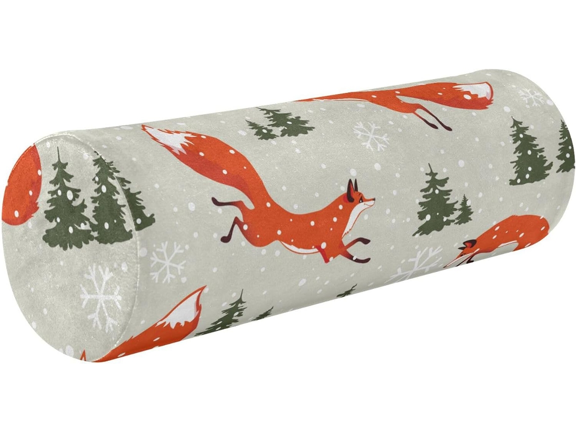 Almofada Decorativa Redonda para Yoga Raposas Suporte Ergonômico Fácil de Limpar Ideal Viagens, Casa e