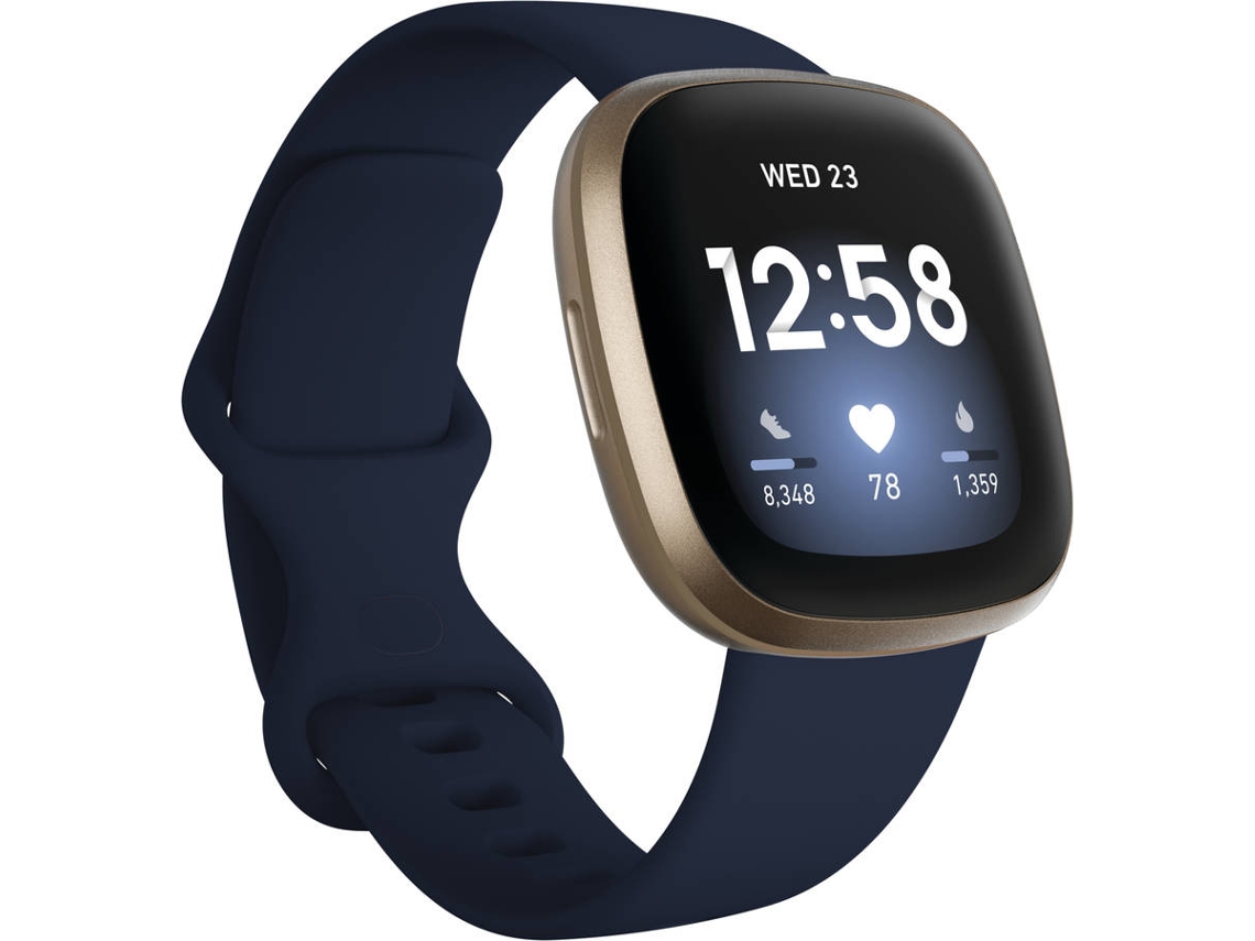 Relógio Desportivo FITBIT Versa 3 (Bluetooth - Até 6 dias de autonomia - Ecrã Tátil - Azul)