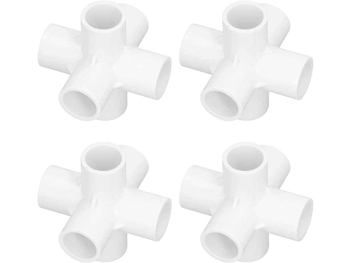 Conjunto De 10 Conexões Tubo Pvc Com 6 Vias, Conector Plástico,