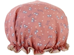 Touca De Banho Impermeável Camada Dupla Design Com Nó Margarida Grosso Para E Cuidados O Cabelo Feminino Rosa