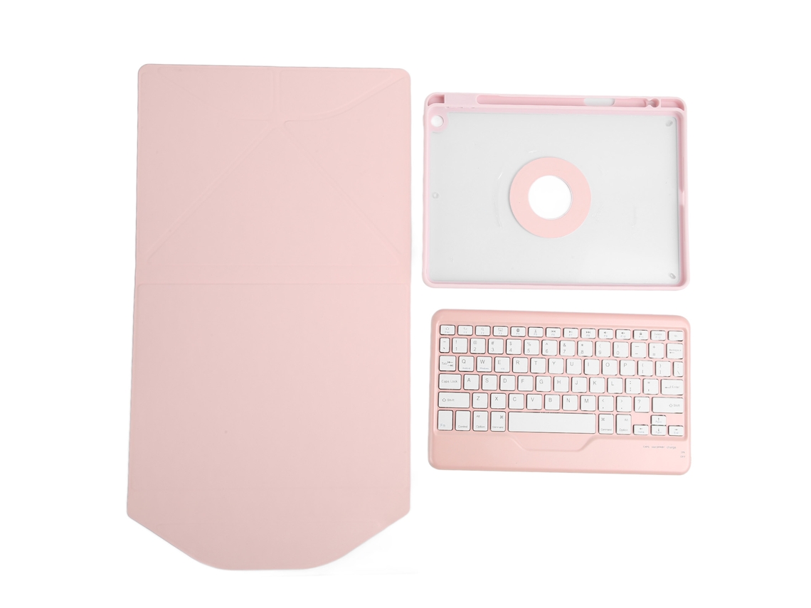 Capa Com Teclado Para Ipad, Conexão Bluetooth, Design De Flip Com Suporte