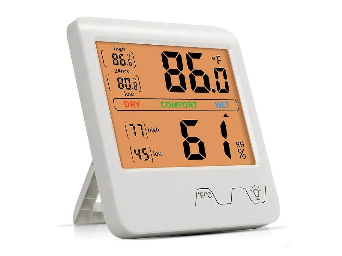 Termómetro Higrómetro Digital Lcd 20 Mm, Medidor De Temperatura E Humidade Para Interior - Elysve
