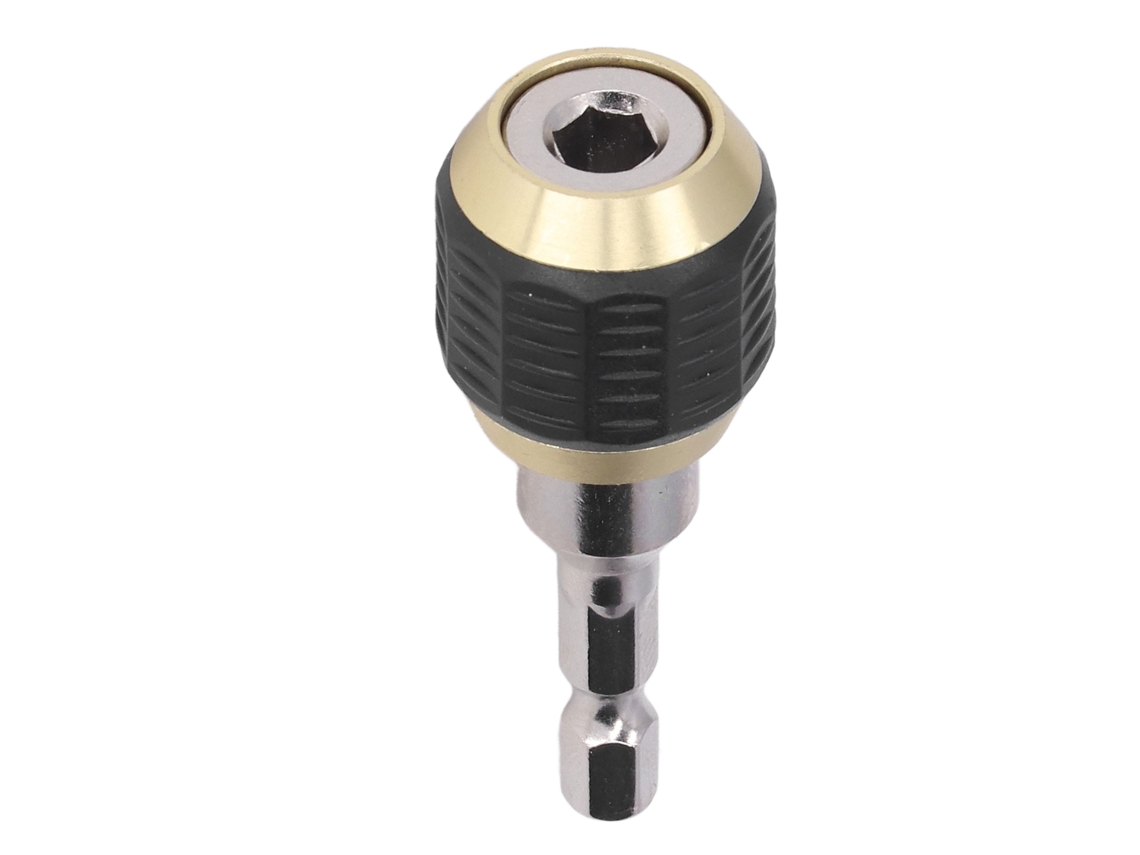 Conector de vara com trava automática 1/4" hexagonal para parafusadeira de impacto, construção, madeira | S/MARCA
