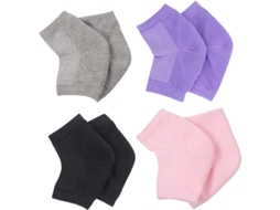 2026-calcetines Hidratantes De Gel De Silicona, Reduce Presión En Talón, 4 Pares, Morado+gris+negro+rosa