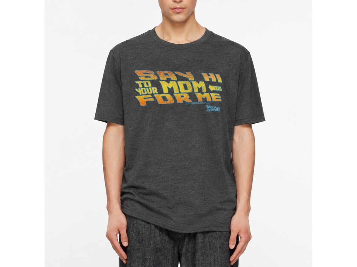 Rockinstone Back To The Future Movie Say Hi Heather Black Adult T-shirt Size:m