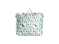 Saco Organizador De 120l Com Estampa De Renas E Floresta, Estilo Simples E Campestre, Organizador Para Roupas E Roupa De Cama