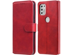 Caneta Stylus Titular Slot Plutônio para Motorola Moto G Stylus 2021 6.8 HONGWE. Anti-Choque com Porta-Cartões Vermelho