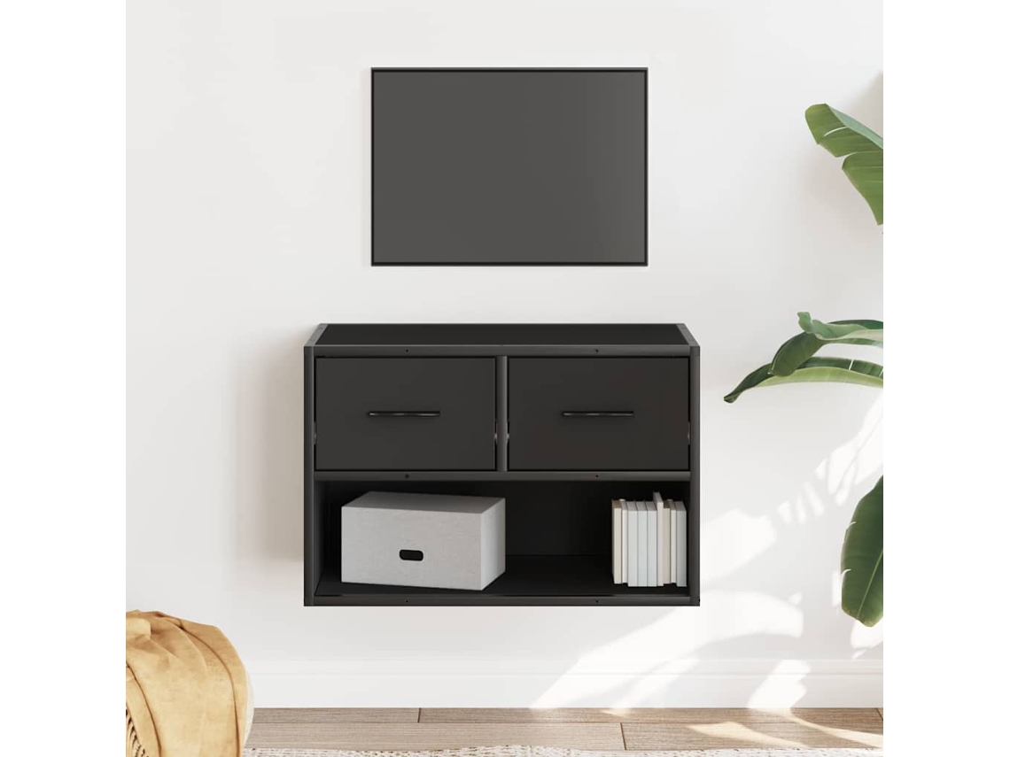 Vidaxl Móvel Para Tv 60x31x39,5 Cm Derivados De Madeira/metal Preto