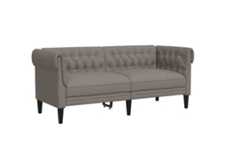 Sofá Chesterfield Vidaxl Marrom-acinzentado Tecido (182.5 X 74.5 X 74.5 Cm)