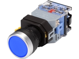 Botão De Pressão Iluminado La38 22mm Com Trava Automática E Reset, Botão Plano De 24v, Vermelho E Verde, Botão De