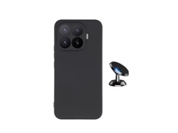 Kit Suporte Magnético Capa Proteção Silicone Gift4me Para Xiaomi 17t Pro 5g - Preto