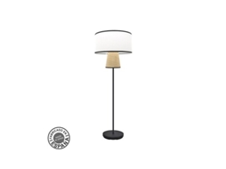 Pé De Salão Camboja 1xe27 Branco/natural 189x40x40 Cm Fabrilamp