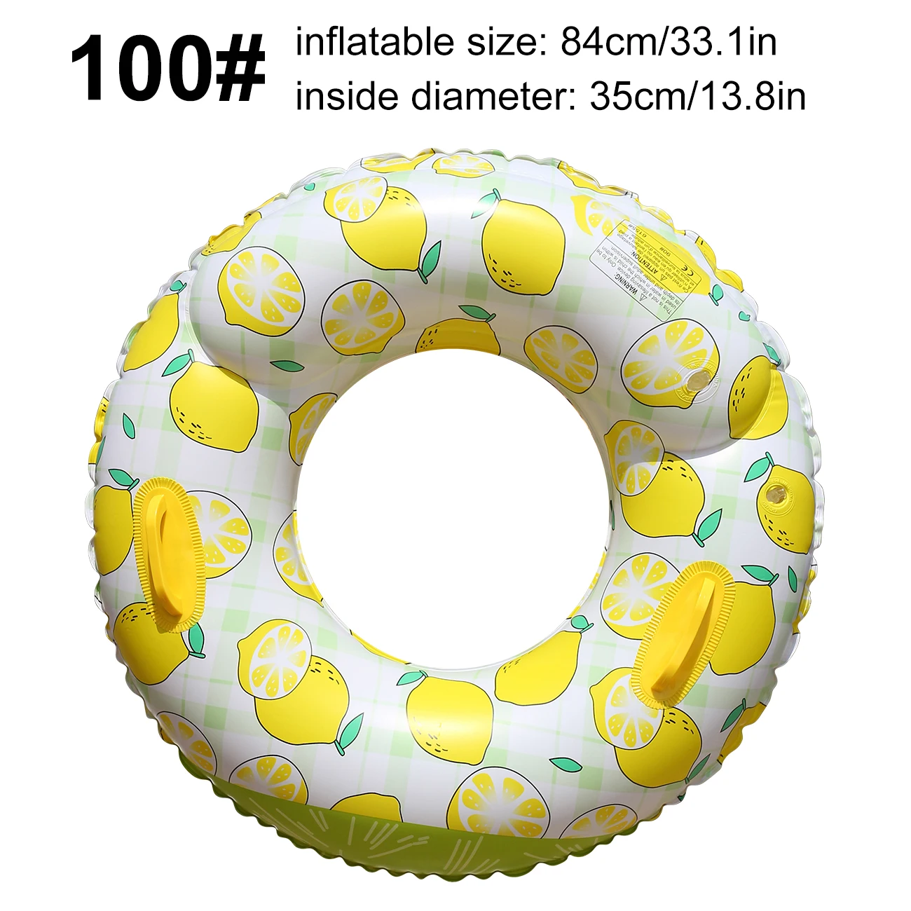 (a100 Limão) 1 Boia Inflável De Verão Com Estampa De Limão, Boia Para Piscina, Boia De Pvc