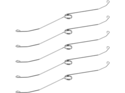 Kit De 10 Abraçadeiras De Aço Inoxidável Para Cabos Simples E Duplos De 5 Mm, Com Furo Redondo Antiderrapante,