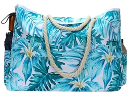 Bolsa de Praia AQUAFORGE Grande, Impermeável, Leve, 53 Cm, Feminina Extragrande para Viagens e Natação