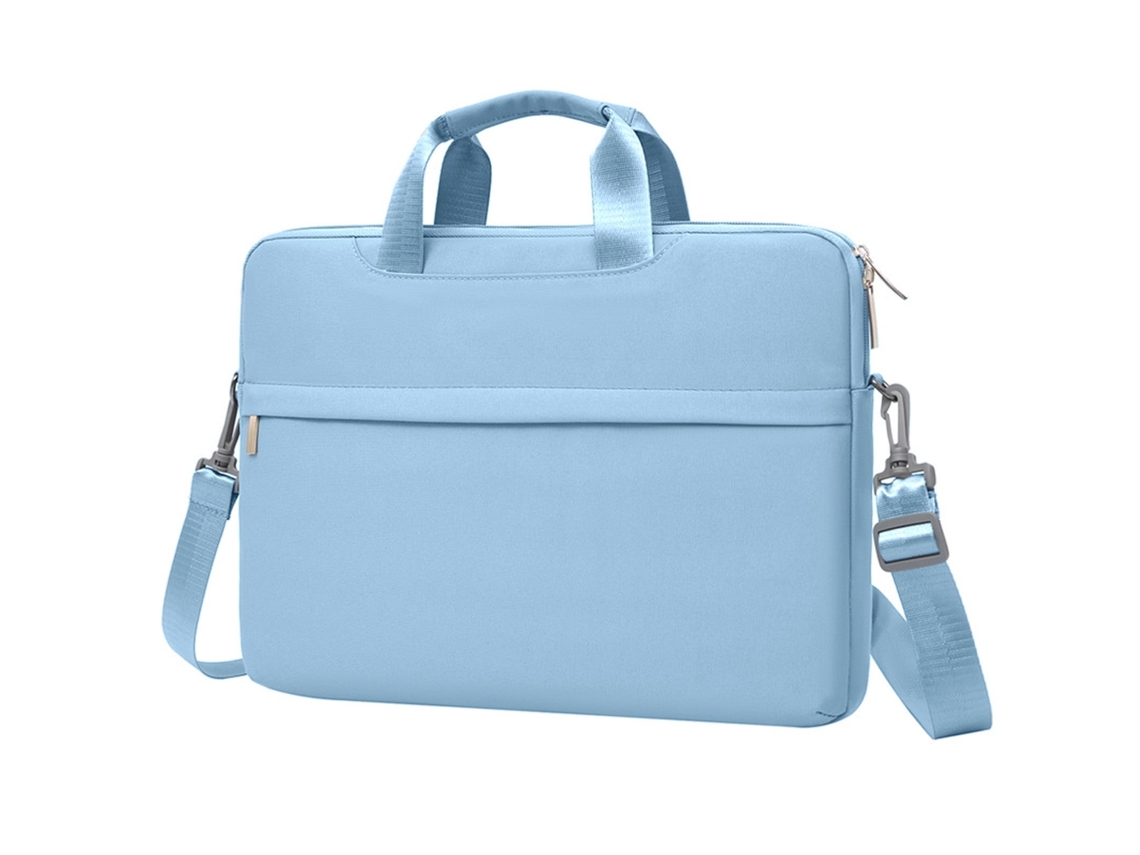 Bolsa Para Computador Portátil 15.6 Polegadas Impermeável Com Interior Macio E Bolso Auxiliar Azul, Com Proteção Acolchoada Elysve