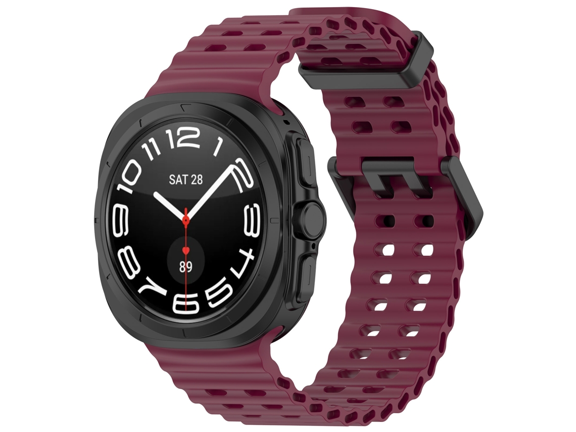 Pulseira Silicone para Samsung Galaxy Watch Ultra2 47mm Bordô