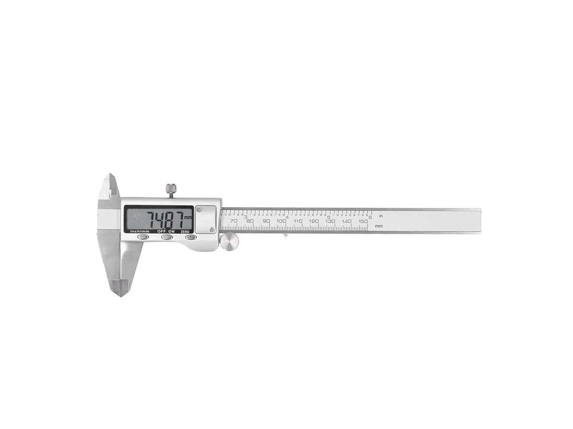 Paquímetro Vernier, Digital De Aço Inoxidável 150 Mm, Visor Lcd 0,01 E