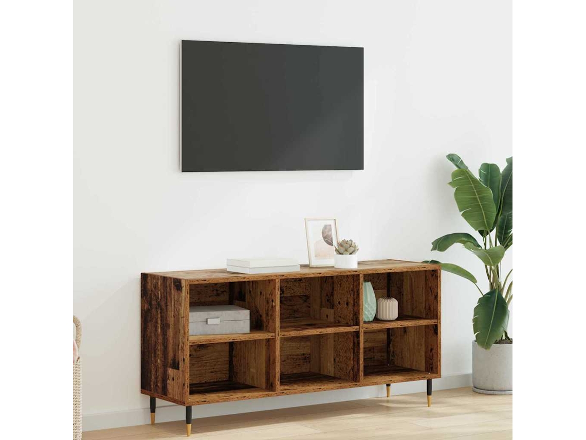 Vidaxl Gabinete Para Tv 103,5 X 30 X 50 Cm Madeira Antiga