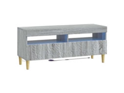 Vidaxl Gabinete De Tv Led Sonoma Cinzento Derivados De Madeira