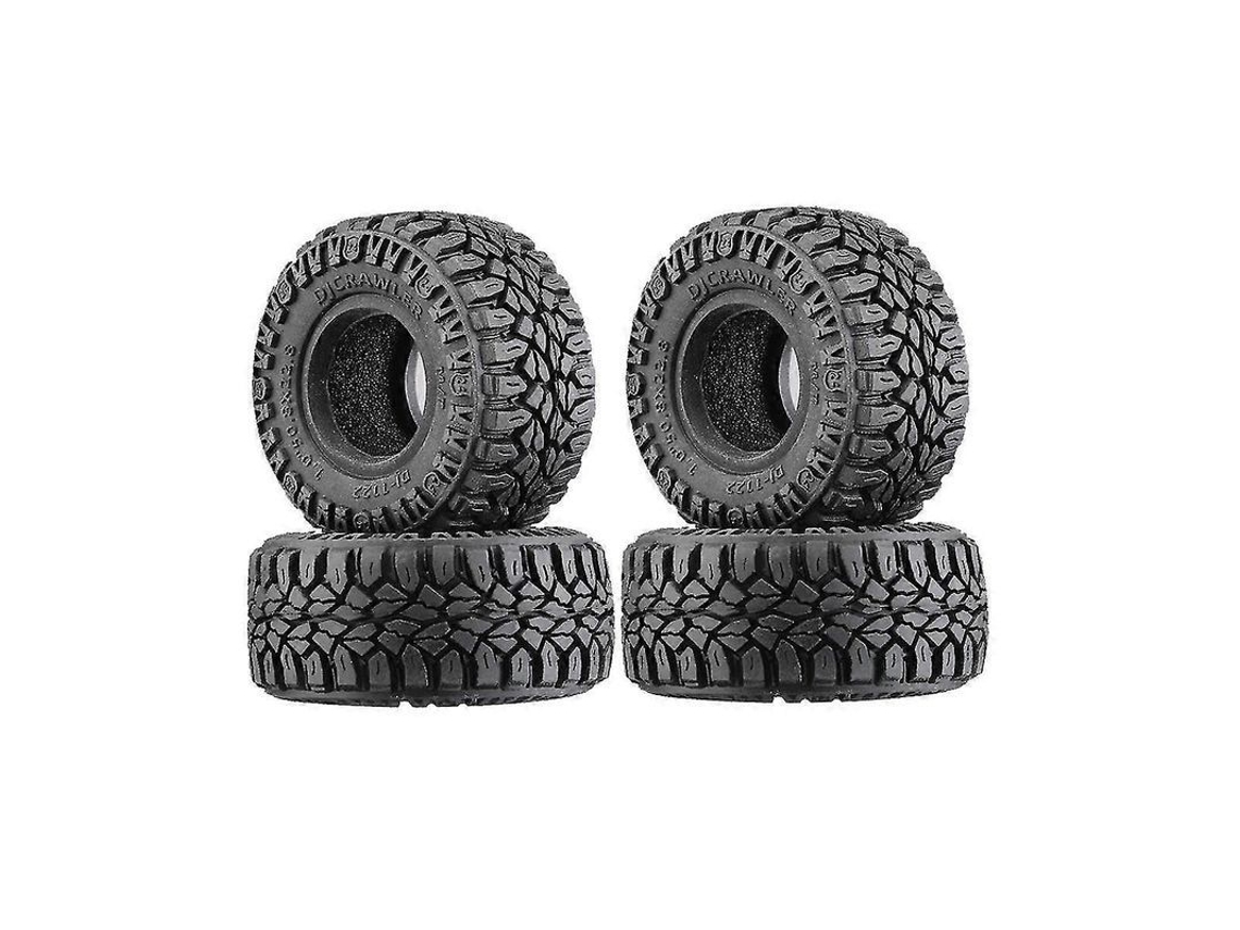2026 4 Neumáticos Supersuaves de 50,8 Mm para Coches Rc Crawler a Escala 1/18 Y 1/24 Axial Scx24 Ax24 Trx4m Fms (1 Pulgada)