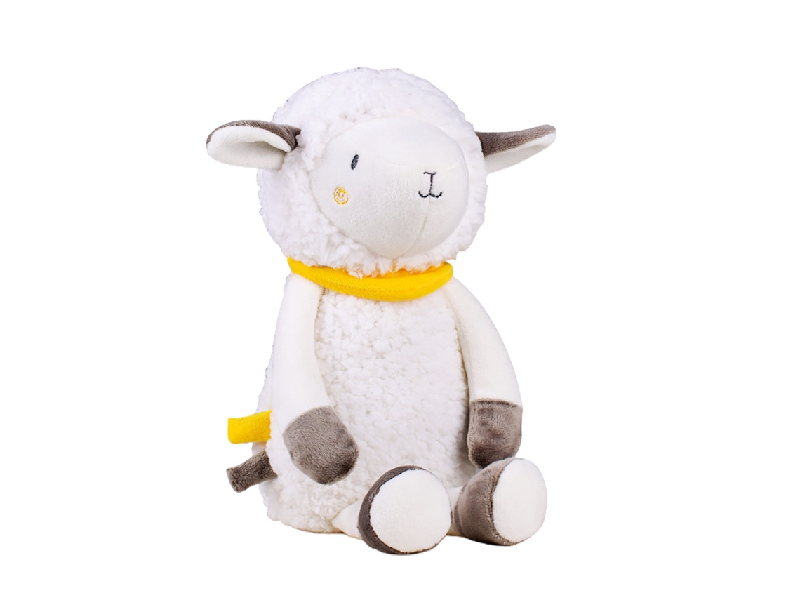 Primerox boneca de Pelúcia Cordeiro Led Brilhante com Música e Iluminação Gradual Presente de Aniversário