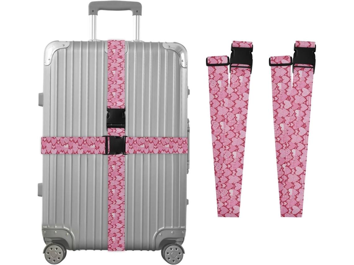 Conjunto De 2 Alças Bagagem Em Formato Coração Para O Dia Dos Namorados, Alças De Viagem, Acessórios Para Cintos