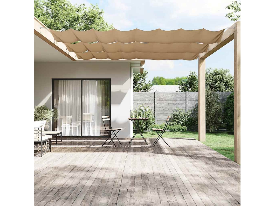 Vidaxl Toldo Vertical 140x800 Cm Tecido Oxford Cinza-acastanhado