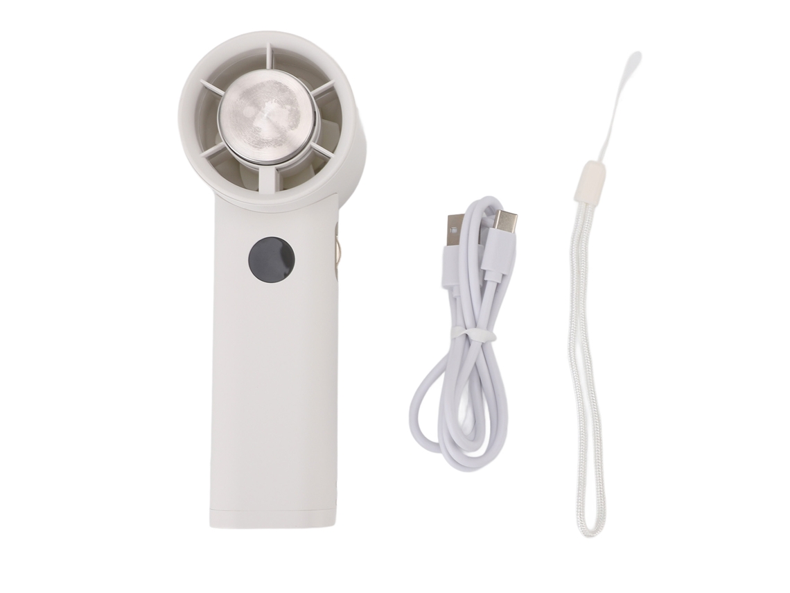 Mali ventilador Portátil de Mão de Alta Velocidade com Bateria 3600mah para Ar Livre Branco