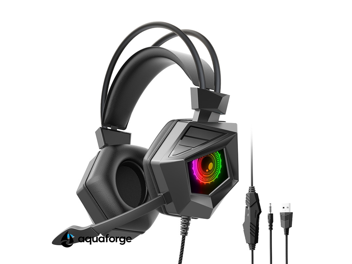 Headset Gaming Com Microfone Rgb Som Estéreo