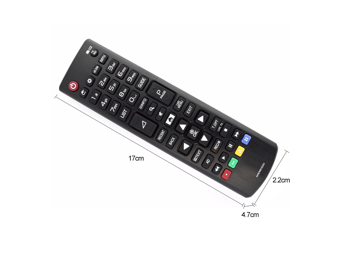 Aetheria controle Remoto Universal Smart Tv Lg Hdtv Led Sem Fio Substituição Akb74915324 Preto