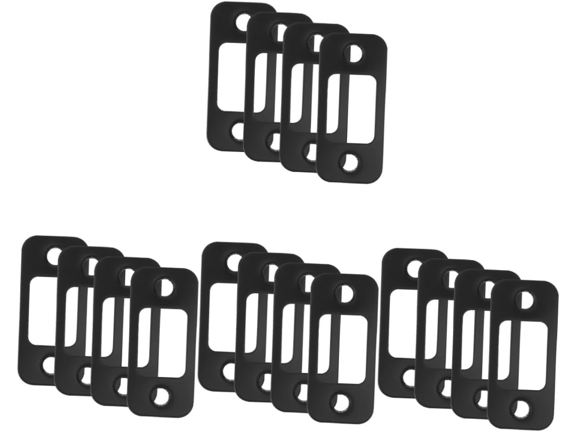 Conjunto De 16 Placas De Reforço Para Fechadura De Porta Em Aço Inoxidável