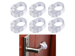 Conjunto De 6 Protetores De Parede Para Maçanetas De Portas, Em Pvc.