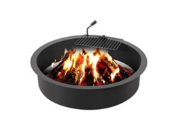 Anel De Lareira Em Aço Carbono Com Grelha Giratória Para Churrasco Tekmaquinas