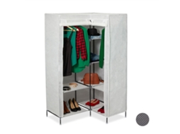 Guarda-roupa De Metal Com Portas Deslizantes E Cobertura De Tecido