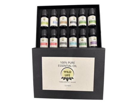 Essential Oils 12 Bottles Different Plants Wild Life