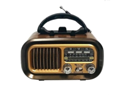 Rádio Portátil Retrô Fm/am/sw De Banda Completa