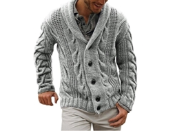 CHAQUETA TECIDA MYSTDIY para Homens com Estilo Casual Juvenil, Manga Longa, Tecido Transpirável e Suave para Outono e Inverno