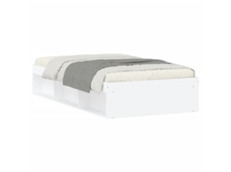Bed Frame, Bed Frames Vidaxl Branco Madeira Processada (100 X 200 Cm)