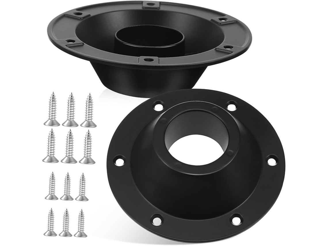 Base de mesa para autocaravana em alumínio castanho com 2 peças