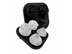 Tabuleiros De Gelo Em Silicone, Formatos Diamante E Rosa, Preto, Para Alimentos, Cocktails E Forno