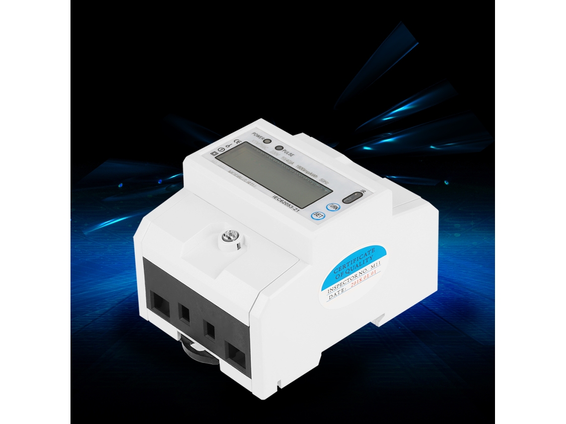 Contador Elétrico Digital Monofásico 2 Fios Din Rail 220v 10(40)a Kwh