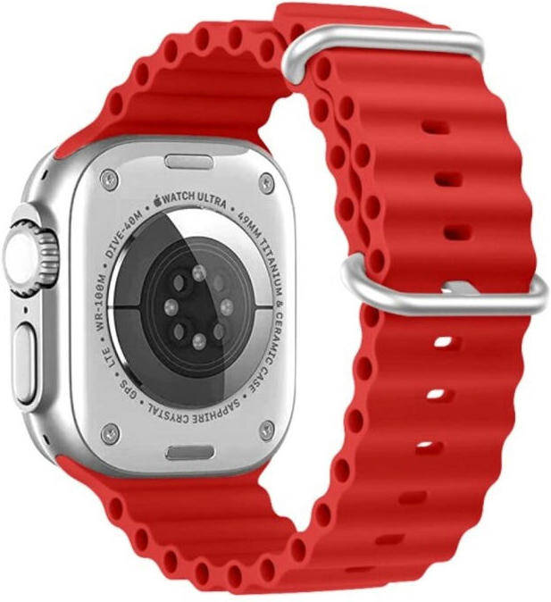 Bracelete Apple Watch 42/49 mm SWISSTEN Wave (Vermelho)