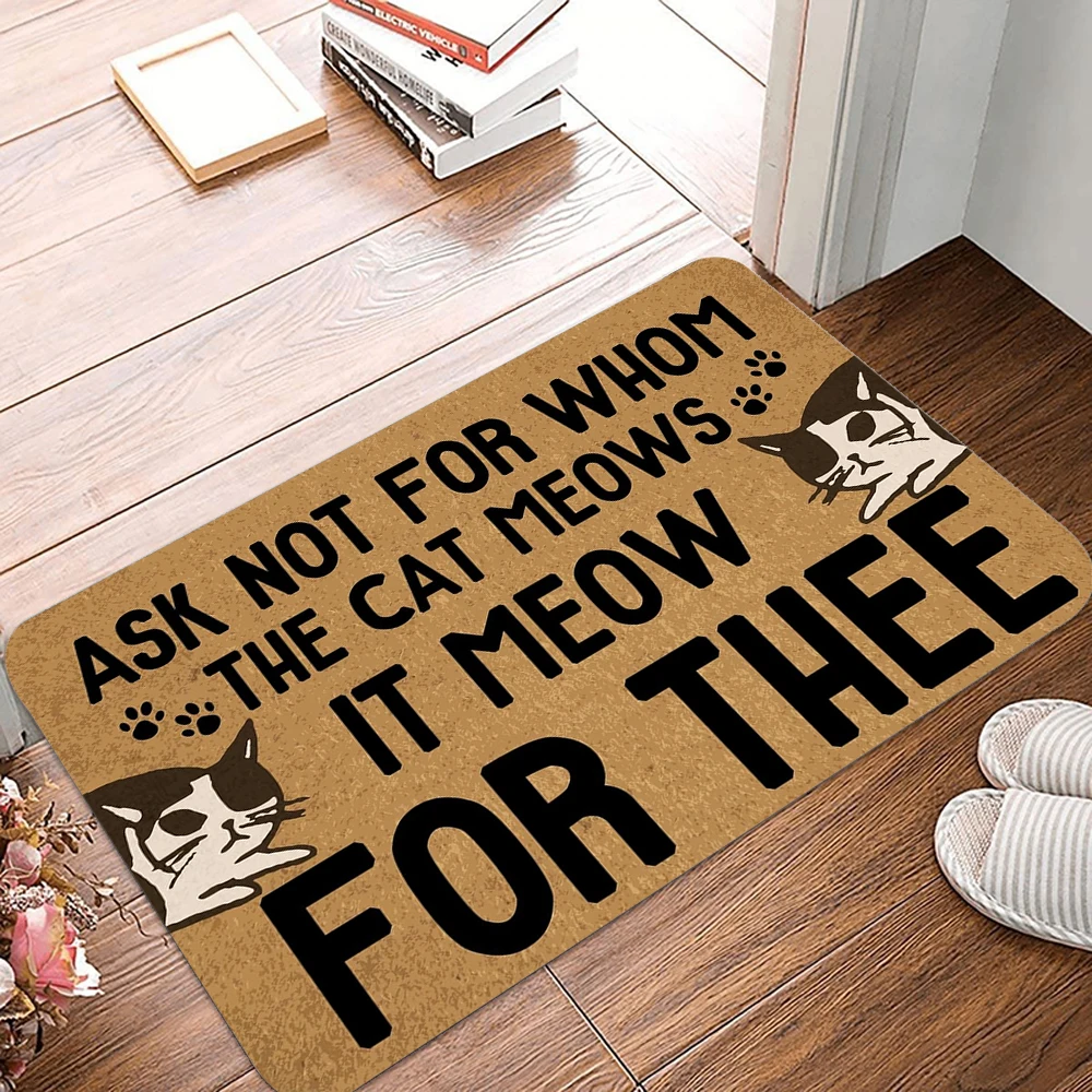 Tapete De Porta Divertido Com Tema De Gato (estilo 3, 60x90cm), Decoração Para Casa.