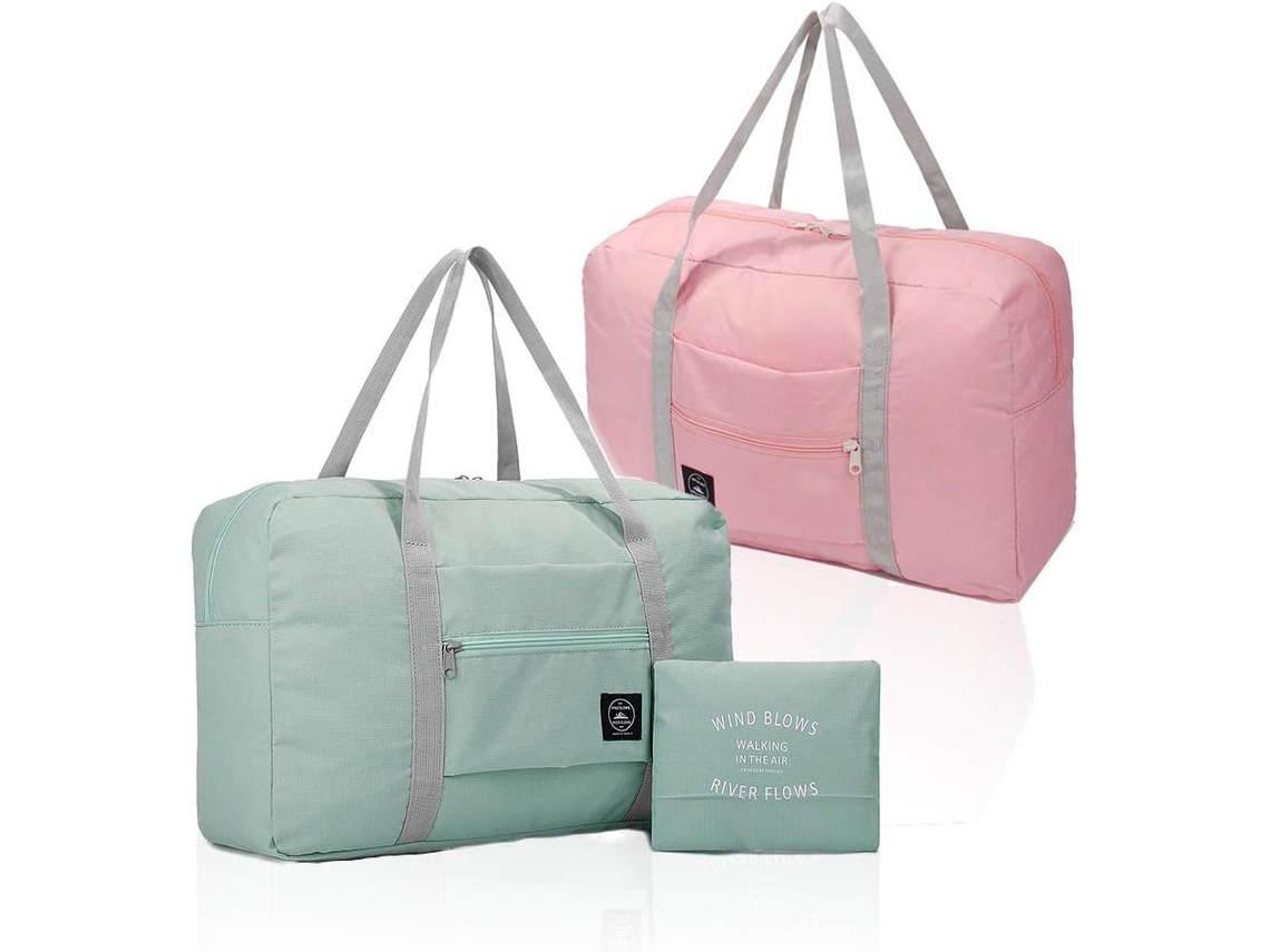 Mala AQUAFORGE dobrável, impermeável, azul claro e rosa claro, para viagens a bordo, 2 unidades