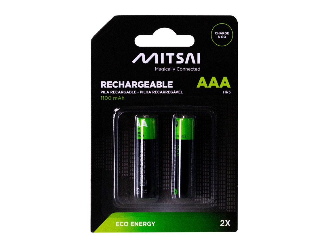 Pilhas Recarregáveis MITSAI 1100MAH x2