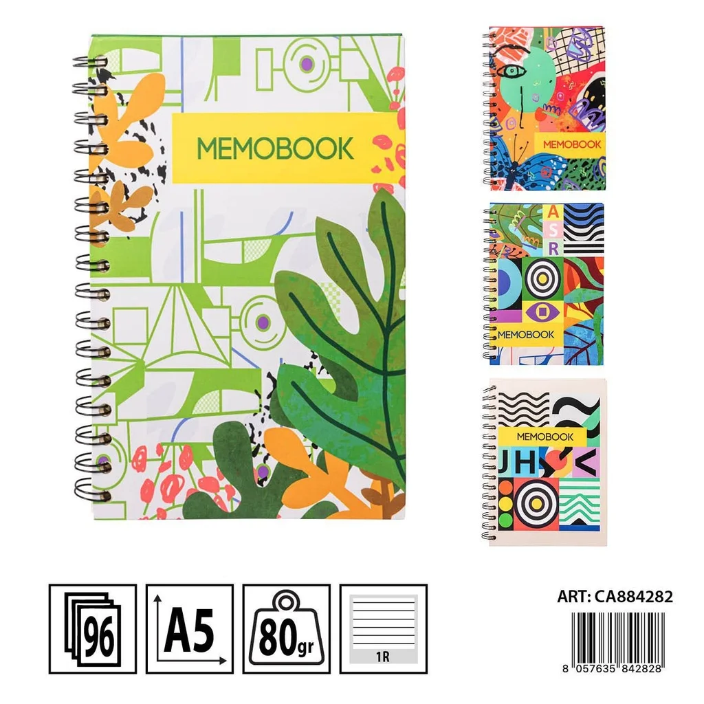 Caderno Espiral A5, 96 Páginas, Material de Escritório BRILVIBERA