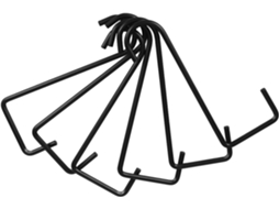Conjunto De 6 Ganchos Rústicos De Ferro Forjado Preto Para Pendurar