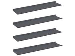 Prateleira Flutuante MAISON EXCLUSIVE 4 pcs antracite 80x18x2,5 cm de aço