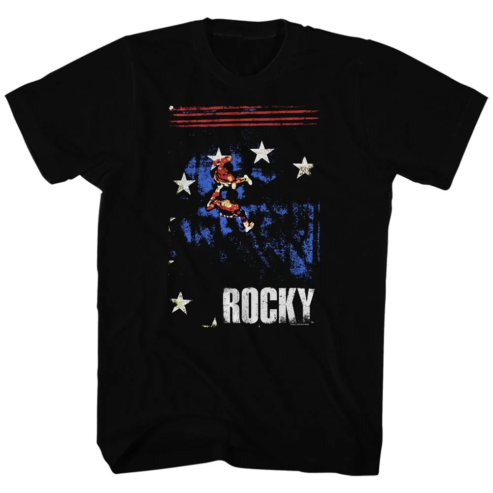 Rockinstone Rocky Movie Cool Shirt Black Adult T-shirt Size:s
